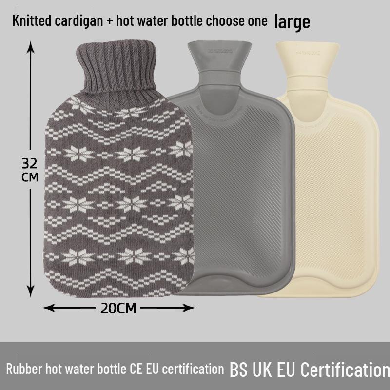 Old-Fashioned Rubber Hot Water Bottle for Stomach Warming