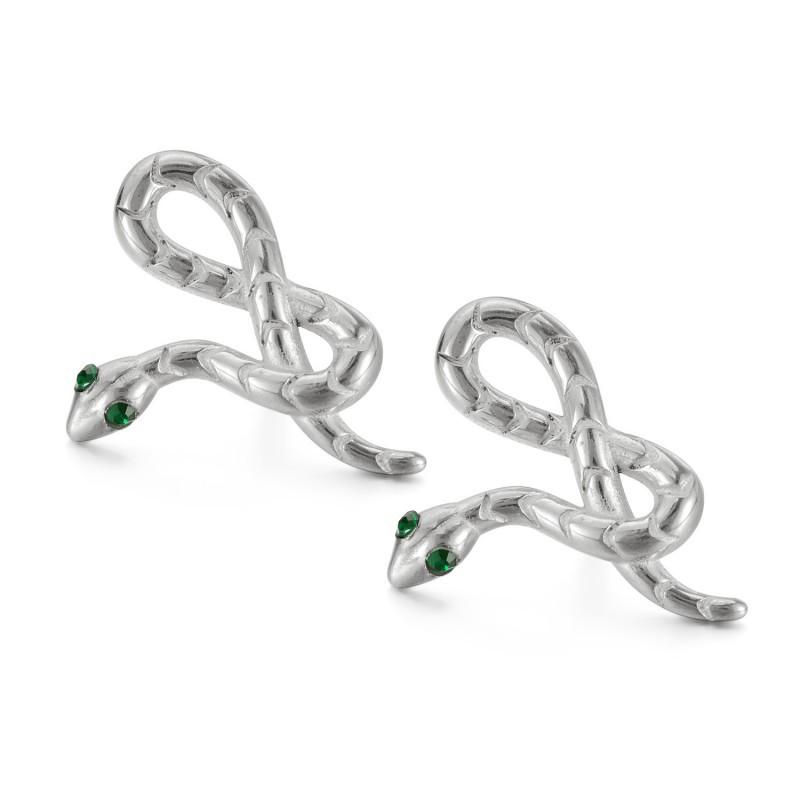 Creative Earrings Men's Stainless Steel Personality Hip-hop Punk Style Snake Shaped Titanium Wholesale