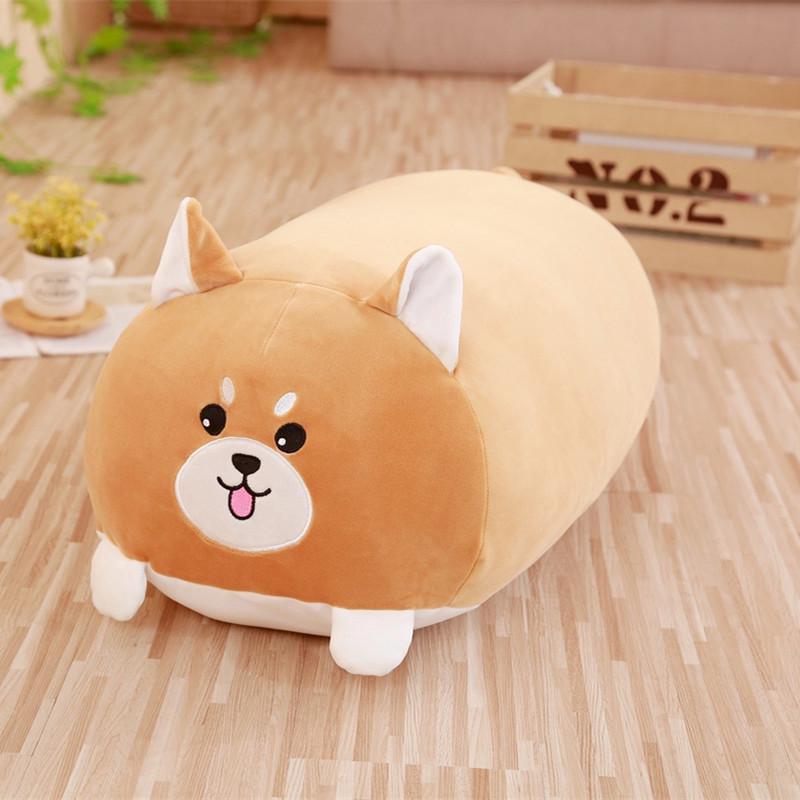 Oreiller Corps Peluche Shiba Inu et Cochon - Doux, Confortable et Disponible Maintenant !