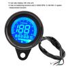 Akozon Drehzahlmesser Motorrad LCD Meter Drehzahlmesser Anzeige Kilometerzähler Geschwindigkeitsmesser 0-199km/h (Schwarz)