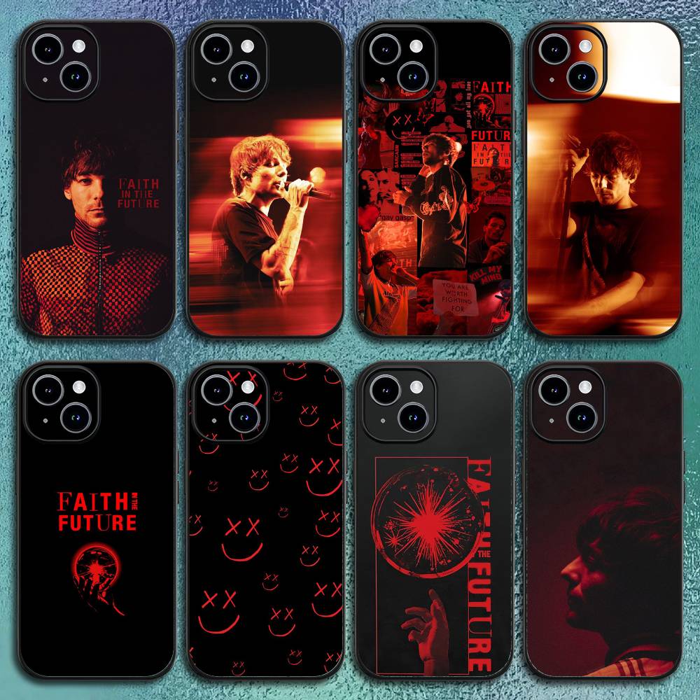 Louis Faith Future T-Tomlinson Phone Case For iPhone12 13 14 15 16 17Pro Max Plus Classic black soft shell