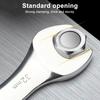 Ratcheting Combination Wrench Spanner 180-Degree Variable Angle Design Rust-resistant Quick Manual Ratchet Wrench