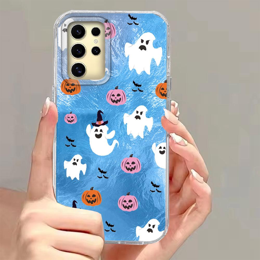 For Samsung Galaxy S25 Edge S24 S23 S22 S21 S20 FE Plus Ultra 5G Halloween Vortex Pattern Bumper Shockproof Anti-Fall Phone Case