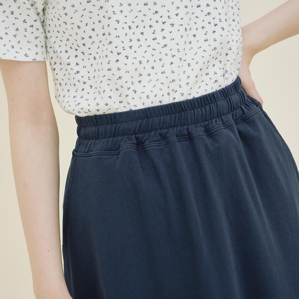 Chikita Jersey Skirt (Cotton) Navy 242401Snv