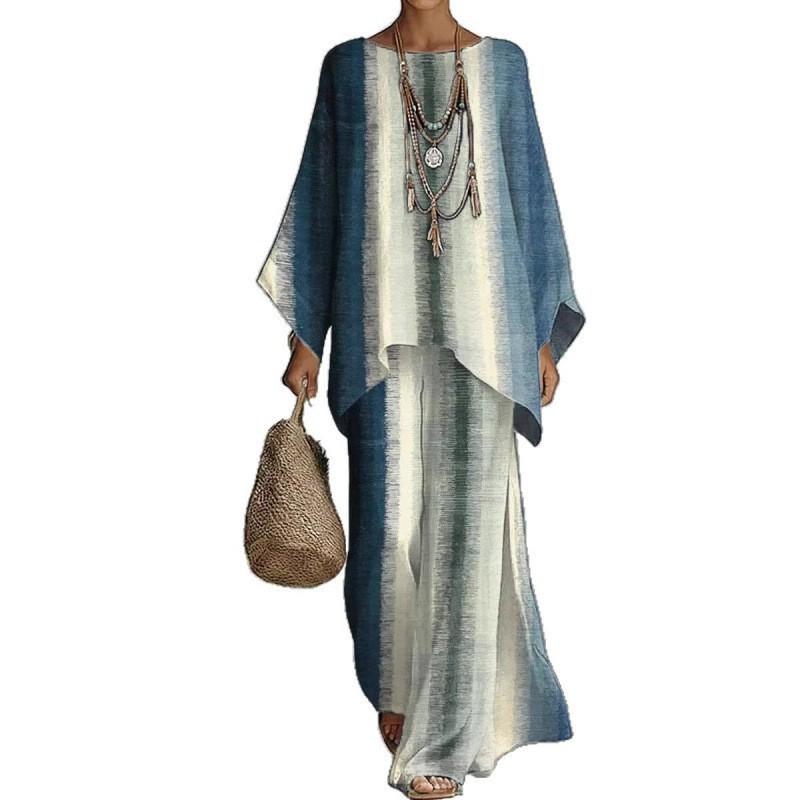 Women's Clothing Fashionable Casual Loose Dopamine Vacation Style Two-piece Set