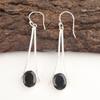 Orecchini Pendenti Etnici in Argento Sterling con Pietra di Onice Nera Gioielli Compleanno EE-136-20