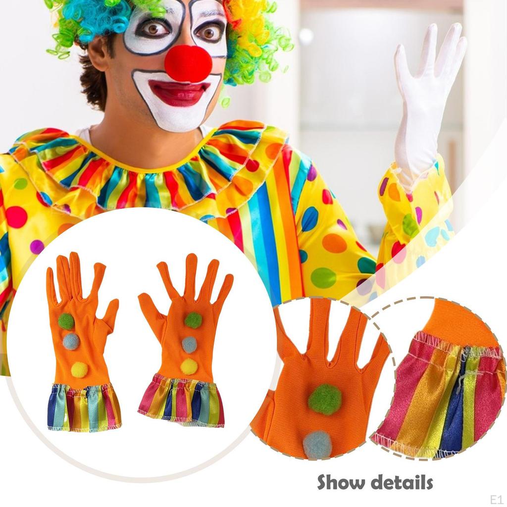 Halloween Clown Gloves Adult Cosplay for Events Themed Party Holiday Christmas