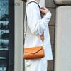 Leather fashion shoulder bag small bag women's niche pillow bag vegetable tanned leather women's messenger bag