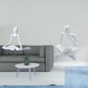 Creative Abstract Thinker Statue Figurine for Desktop Tabletop Living Room Shelf Office Bedroom