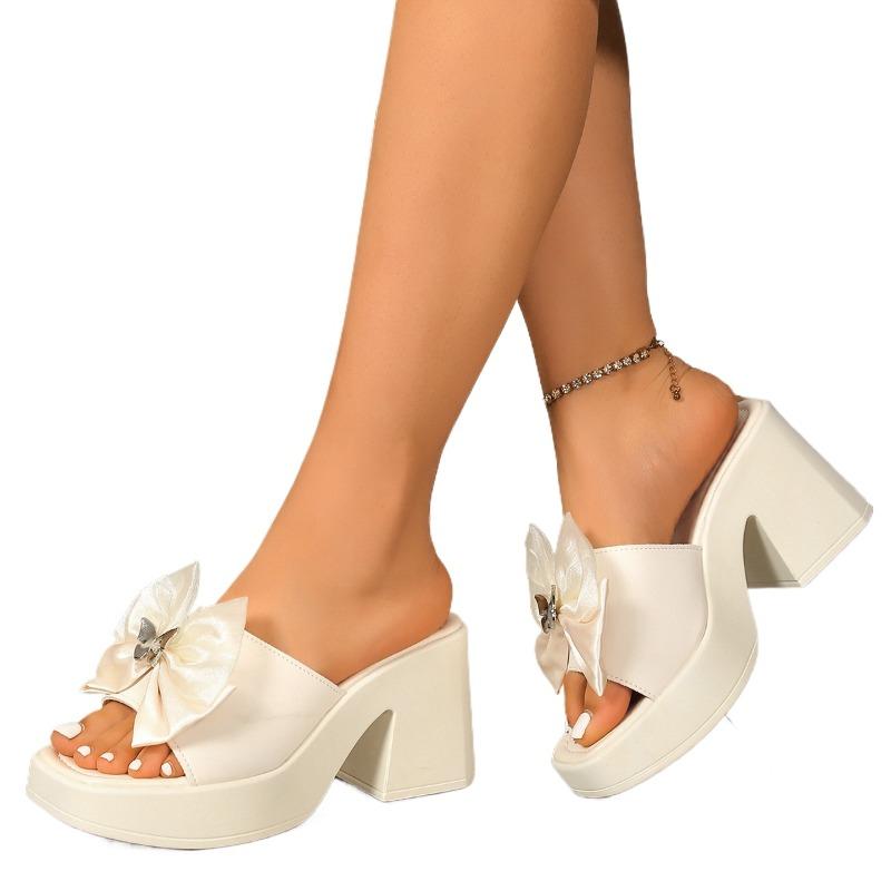 

Fashion Fashion Women s Chunky Heeled Sandals Shoes 8.5cm Chunky Platform Open Toe Slipper Summer Sexy Holiday High Heel Beach Sandlias 35