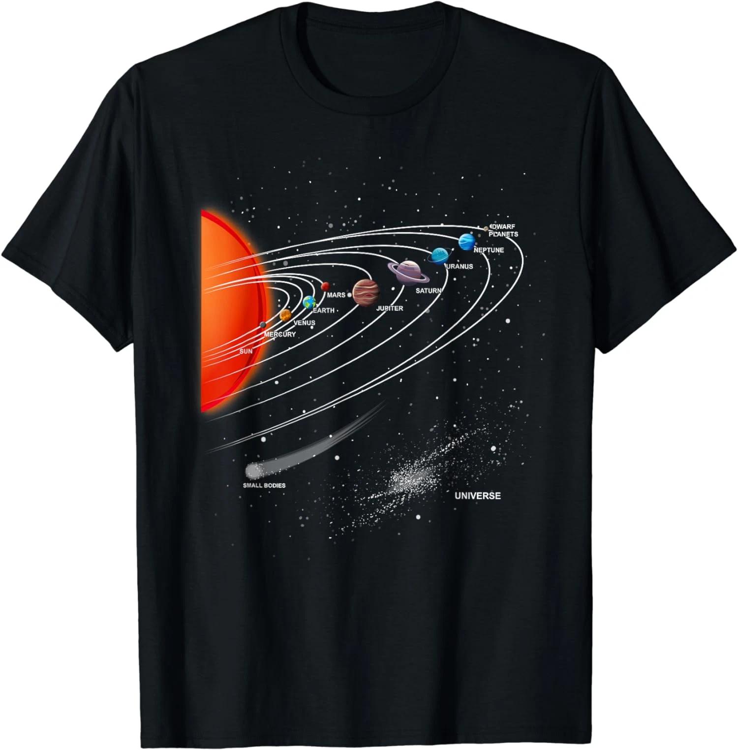 Solar System Planets Out of Space Astronomy Unisex T-Shirt XL