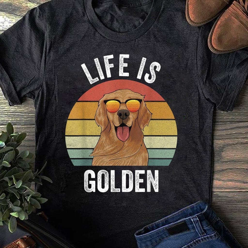 Retro Golden Retriever T-Shirt: Funny Dog Lover Gift