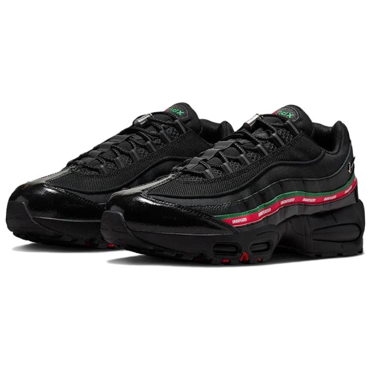 Undefeated x Nike Air Max 95 Noir Baskets Unisexe Argent Métallisé Vert Gorge Rouge Sportif IB4453-001