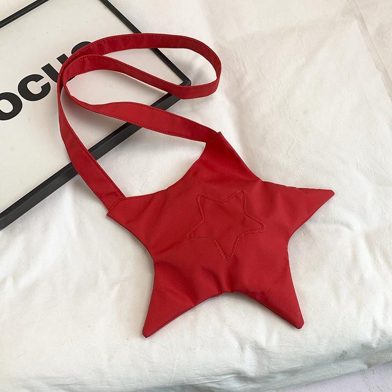 

Cute Star Shape Women s Canvas Shoulder Bag Casual Solid Color Female Portable Tote Bag Simple Commuter Ladies Messenger Bags