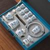 Hengsheng 16-Piece Blue & White Porcelain Kung Fu Tea Set