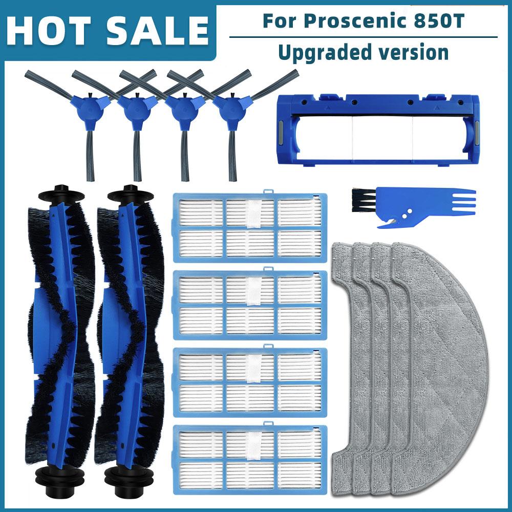 Replacement For Proscenic 850T Robot Vacuum Cleaner Spare Parts Accessories Main Side Brush Hepa Filter Mop Rag Brush Cover