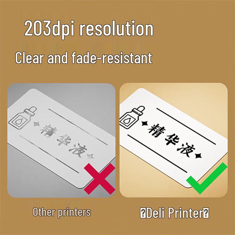 Deli Q20 Portable Thermal Label Printer CN plug (adapter included)