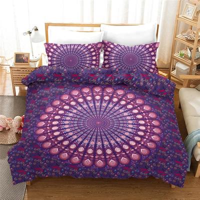 Purple Bohemia Bedings Soft Duvet Cover Sets for Mplusala Home Textile Bedrom Bed Cover Featuring Pilowcase Bedclothes Bedset Polyester