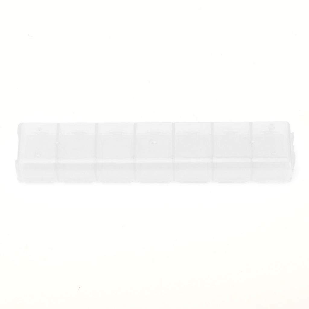 Divide Storage Box 7-Grid Watercolor Palette Jewelry Travel Repacking Plastic ContainerWhite