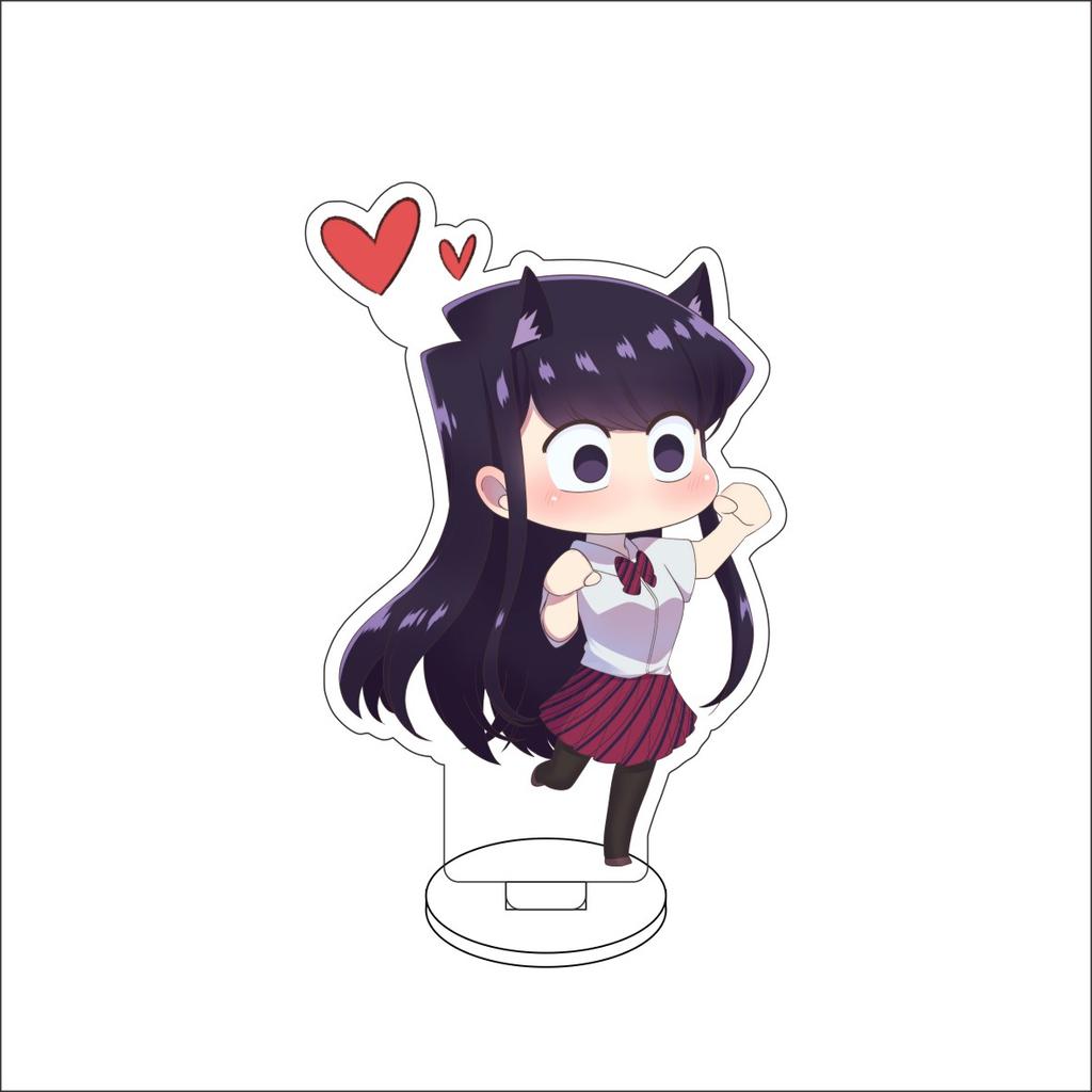 10CM Anime Komi Can't Communicate Figure Stand Model Komi Shōko/Tadano Hitohito/OsanaNajimi Cute Desk Decor Standing Sign Gifts