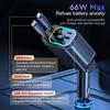 120W 4 In 1 Multi Functional Scalable Cable Car Charger Portable Car Fast Charging Mobile Phone Adapter