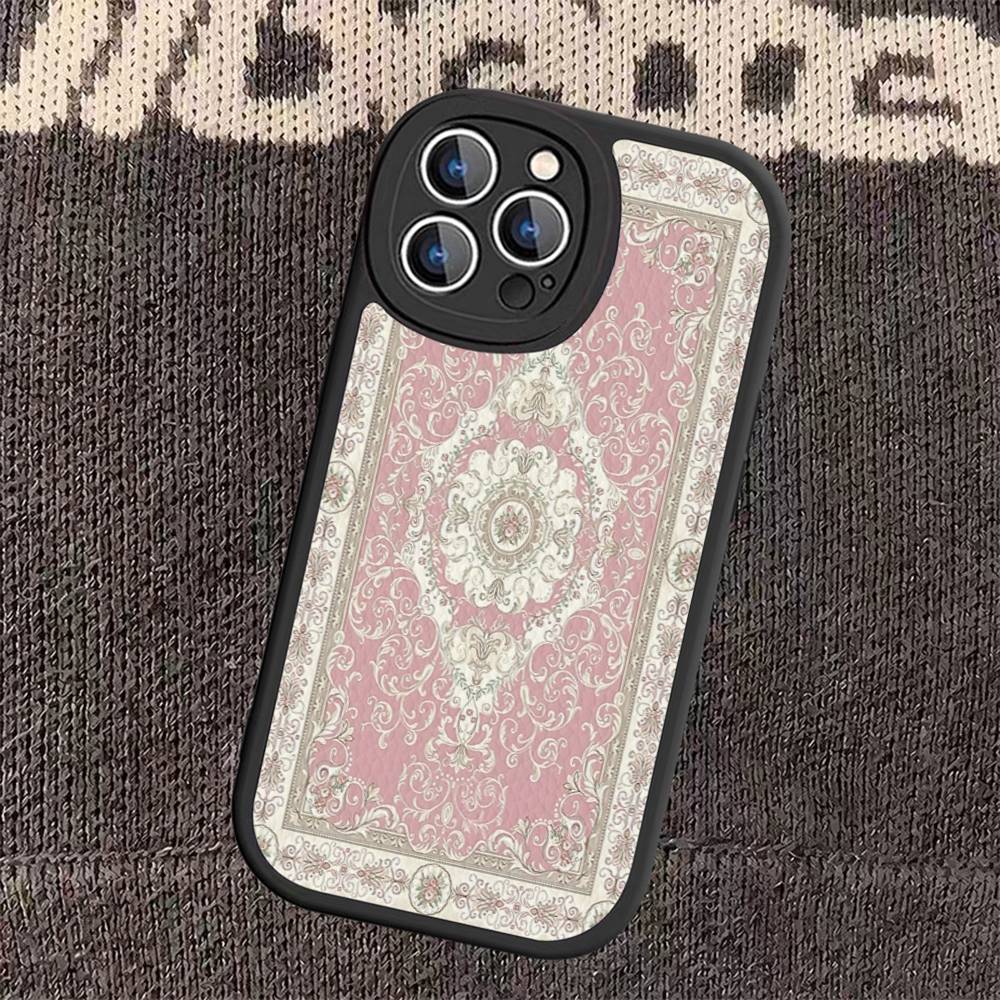 

Чехол для телефона Персидский ковер Цветочный узор Жесткая кожа Для IPhone 16 15 14 13 Mini 11 12 Pro Max Plus Fundas iphone 13pro