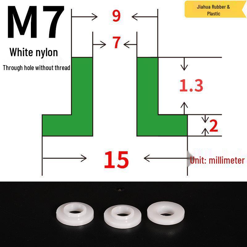 T-förmige Nylon-Dichtungsscheibe M3-M35 Gewinde Isolierabstandshalter