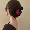Non-Slip Satin Hair Claw Cute Ponytail Catch Strong Hold Princess Hairpin