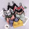 Threaded Lettering Backless Bra Bandeau Sports Bra Student-style Wireless Bra Undershirt Women's Lingerie