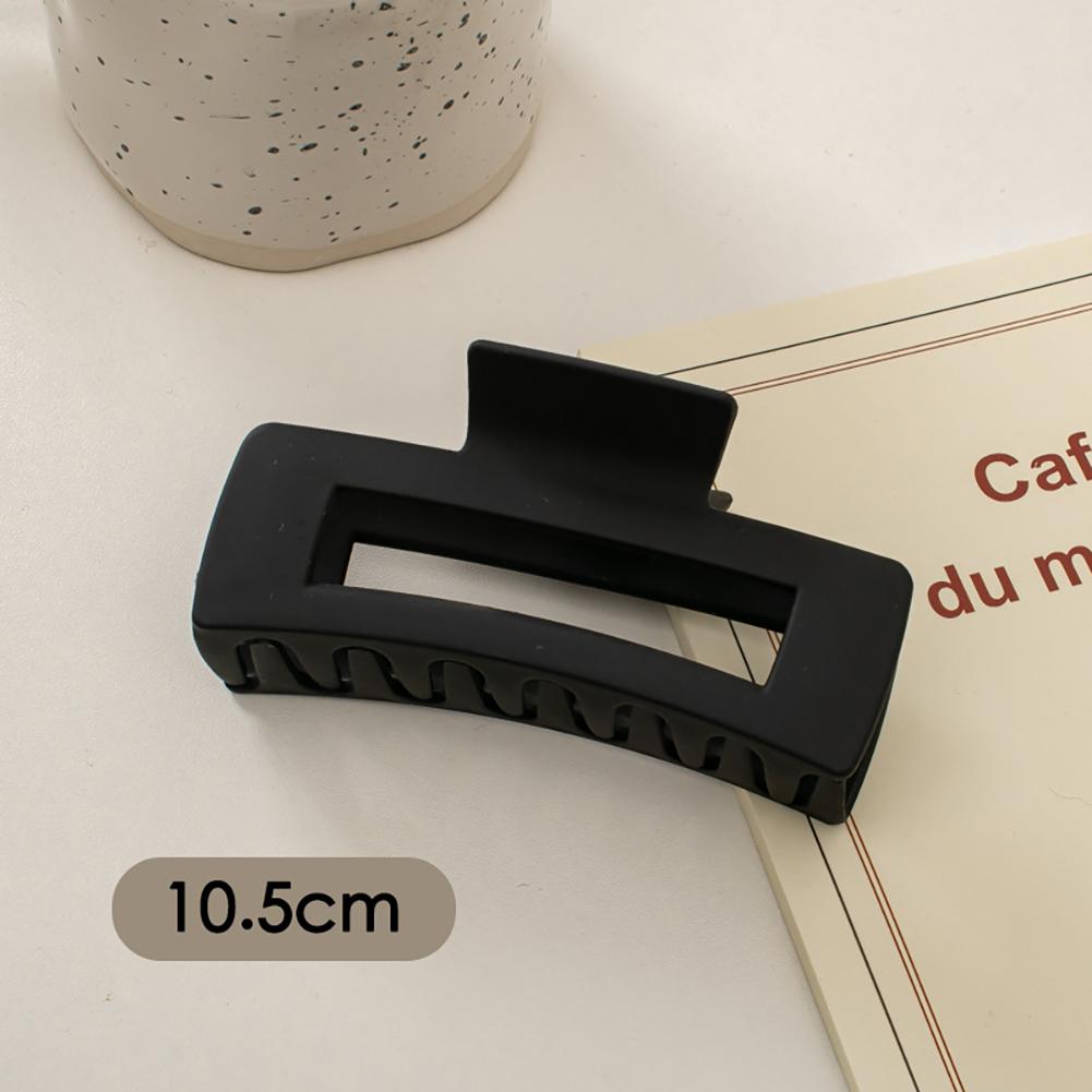 Simple Black Frosted Hairpin Hair Claw Clip Solid Color Multishaped Durable Headwear Hair Clip Hair Accessory for Women