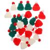 24Pcs Christmas Mini Knitted Hats Adorable Handcrafted Miniature Caps for DIY Craft Wine Bottle Decor Tree Ornaments Festive