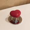 Toilet Press with Widened Base Easy Flush Installation No Drilling Soft Silicone Touch Heart Shape Toilet Flush Enhancer
