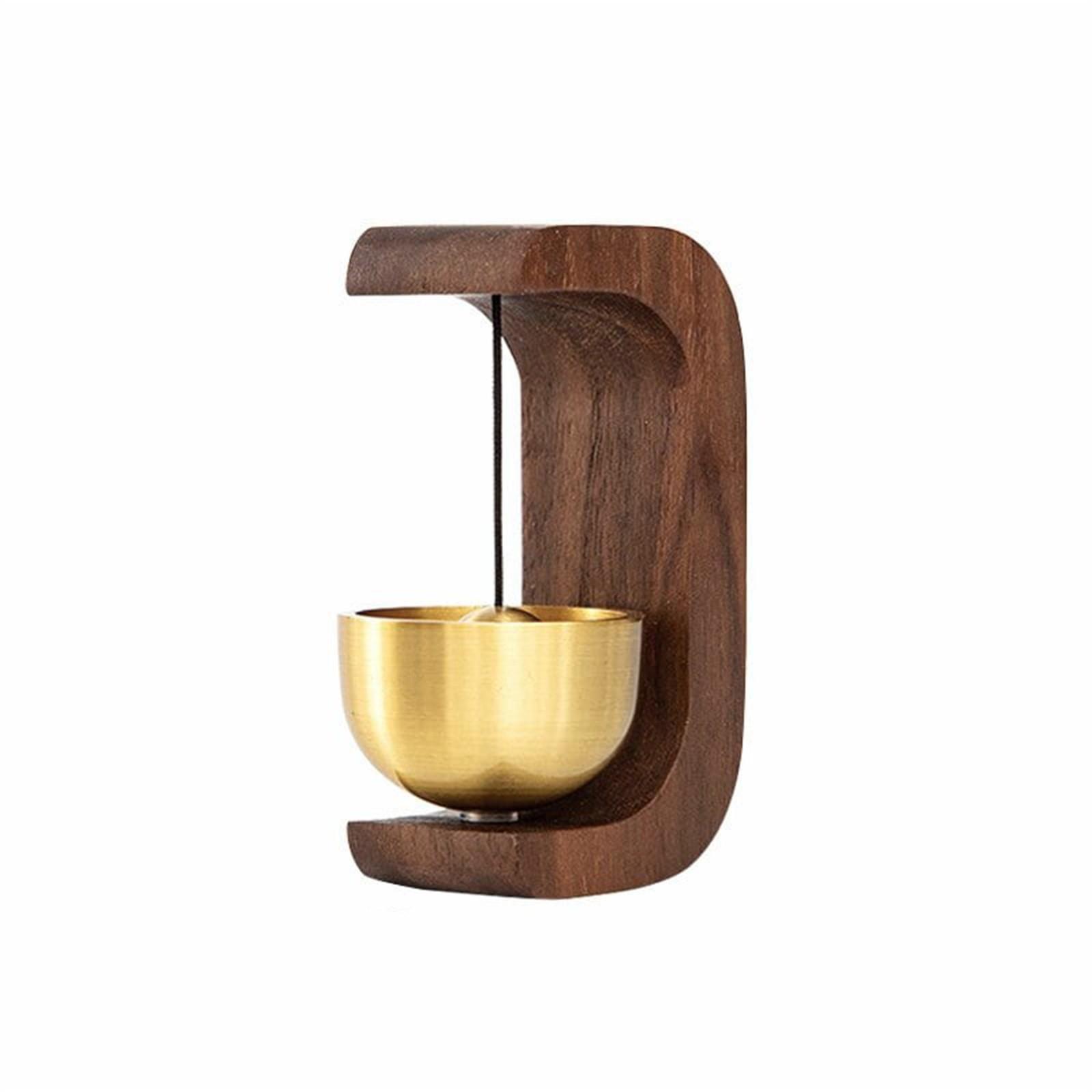 

Вхідний бездротовий дверний дзвінок Дзвінок для власників магазинів Вітрові дзвіночки Дерев яний дзвінок для відкриття дверей Сповіщення про будинок Маленький дзвінок Подарунок на новосілля One Size кавовий