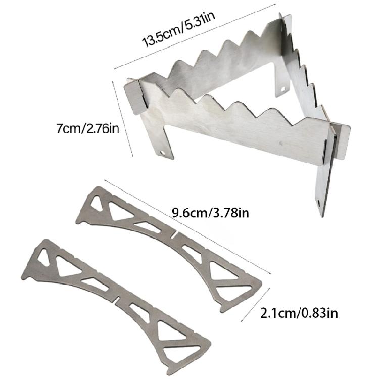 Outdoor Camp Alcohols Stove Crosses Stand Stainless Steel Picnics Stove Rack for Camp Hiking