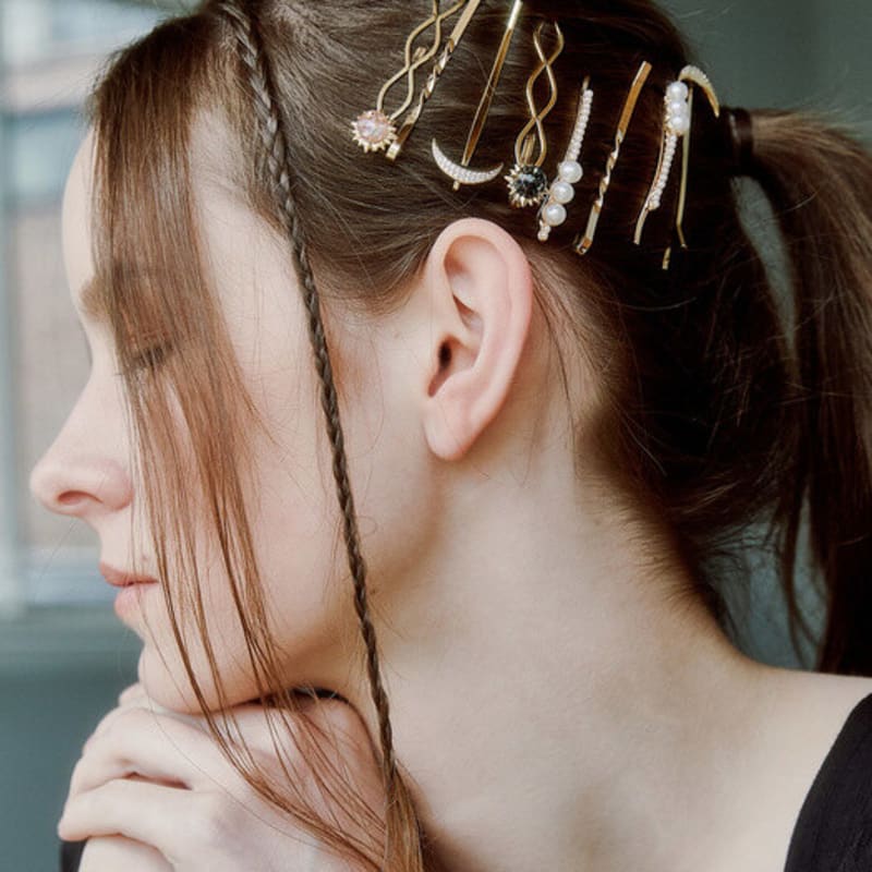 Luvinball Sun&Moon Snowball Hairpin SET