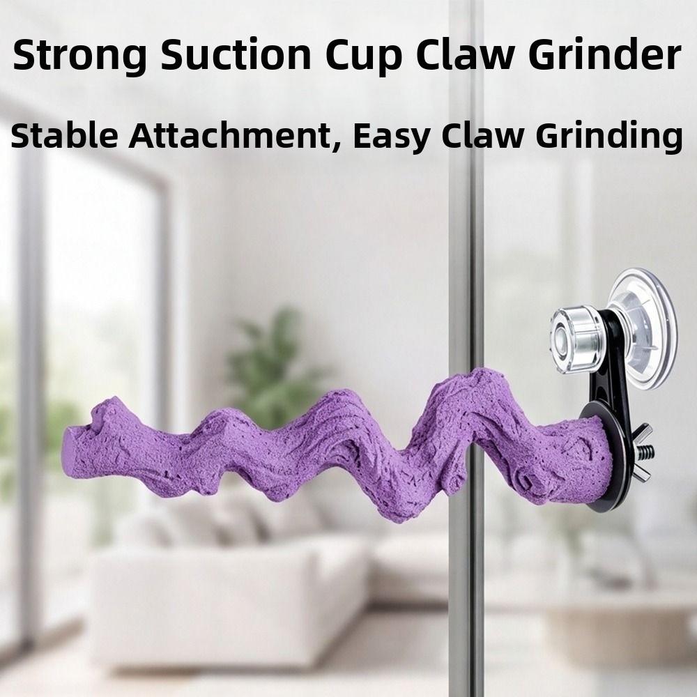 Suction Cup/Screw Fixation Paw Grinding Stick Parakeets Cockatiels Lovebirds
