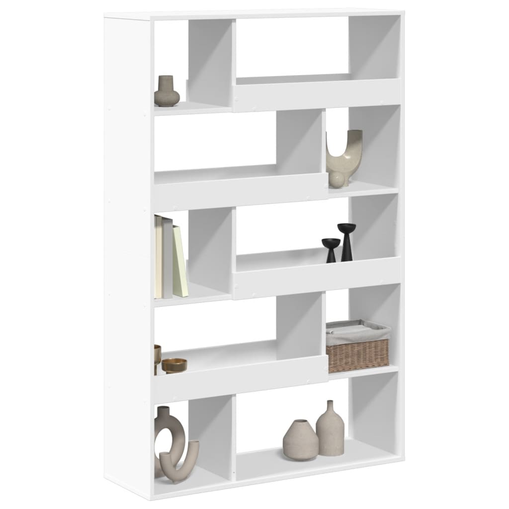 White Bookshelf 100 x 33 x 156.5 cm Engineered Wood