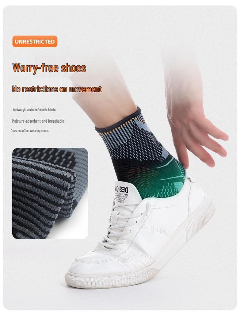 Anti-Sprain Compression Ankle Support Sleeve - Protective Sports Bandage For Ankle Joint Stabilization