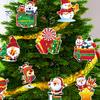 16Pcs Christmas Tree Hangers Xmas Style Easy To Hang Create Atmosphere Festive Santa Claus Decorations Pendant
