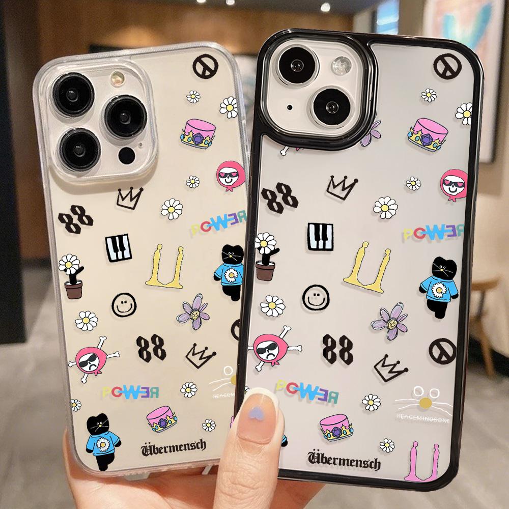 Acrylic Phone Case for iPhone 11 12 13 14 Pro 12 14 16 Pro Max for Samsung A16 A36 A56 S24 FE High-quality Painted Anti-fall Mobile Phone Case