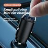 200W Car Dual Port Mini USB Charger Ultra Fast Charging Cigarette Lighter Socket 12-24V Aluminum Cell Phone Charging Adapter