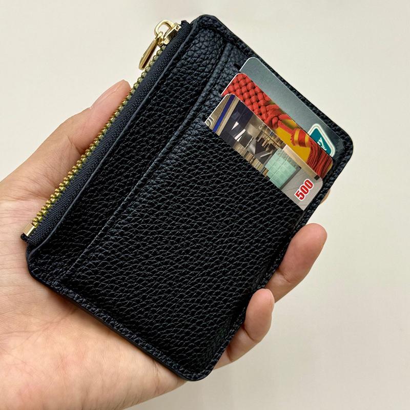 Large Capacity Ultra Thin Card Bag Creative Zipper Multi Slot Wallet for Students Travelers Professionals