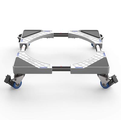 Washing Machine Stand DEWEL Refrigerator Stand with Casters Washing Machine Pan Drain Pan Moving Tool 360 Degree Rotation with Scale Load 300kg