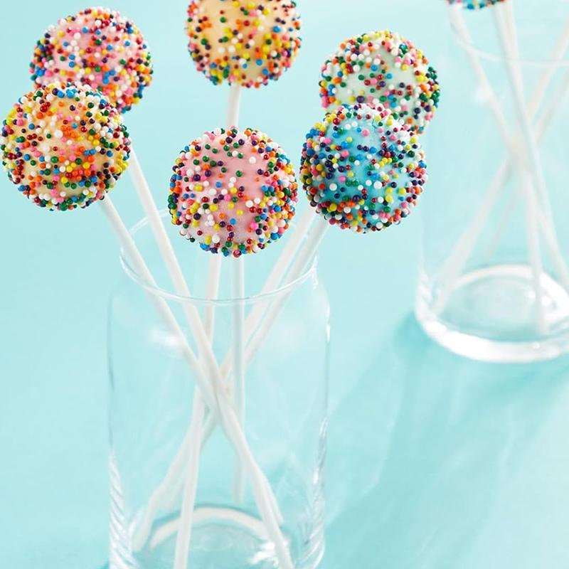100Pcs Chocolate White Paper Lollipop Stick Great Reusable Candy Dessert Bakeware Kitchen Dining Bar Home Garden Candy Decor