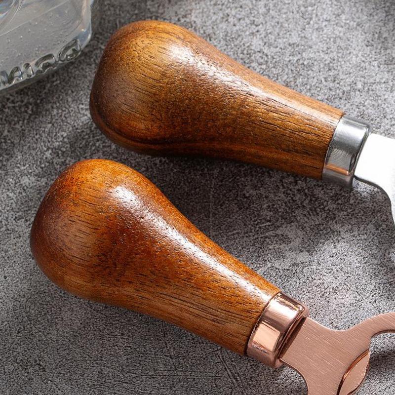 Stainless Steel Cat Claw Beer Bottle Opener Home Acacia Wood Upright Cute Bottle Opener Personalized Hanging Rope Screwdriver