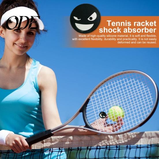 Stabile und zuverlässige Schlägerzubehör Tennis Vibrationsdämpfer Silikon Stoßdämpfer Dämpfer Wiederverwendbar Lächeln Gesicht Schläger
