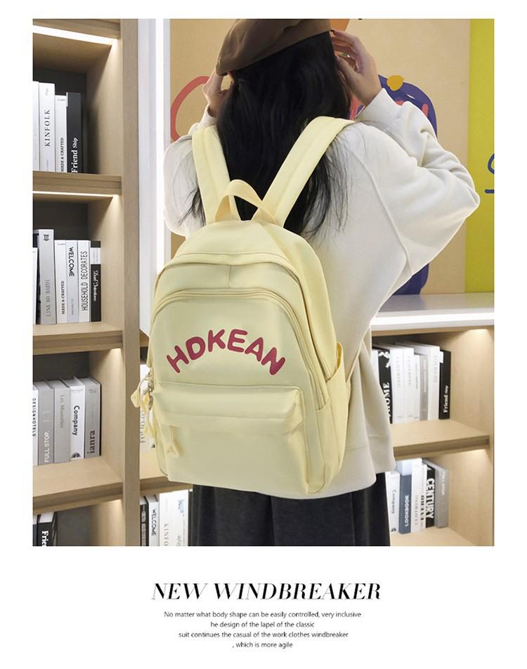 Japanese Minimalist Style Cute Girl Backpack: Available In Large and Small Sizes for Middle/High School Students and Women's Travel.