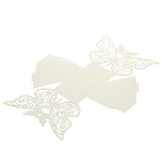 20 ks elegantních vyřezávaných bonboniér se stuhami na narozeninovou svatbu