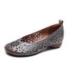 Fashion Shoes Female 2025 Brand Shallow Women's High Heels Fashion Retro Hollow Out Daily Light Soft Bottom Best Seller Flat Low Heels