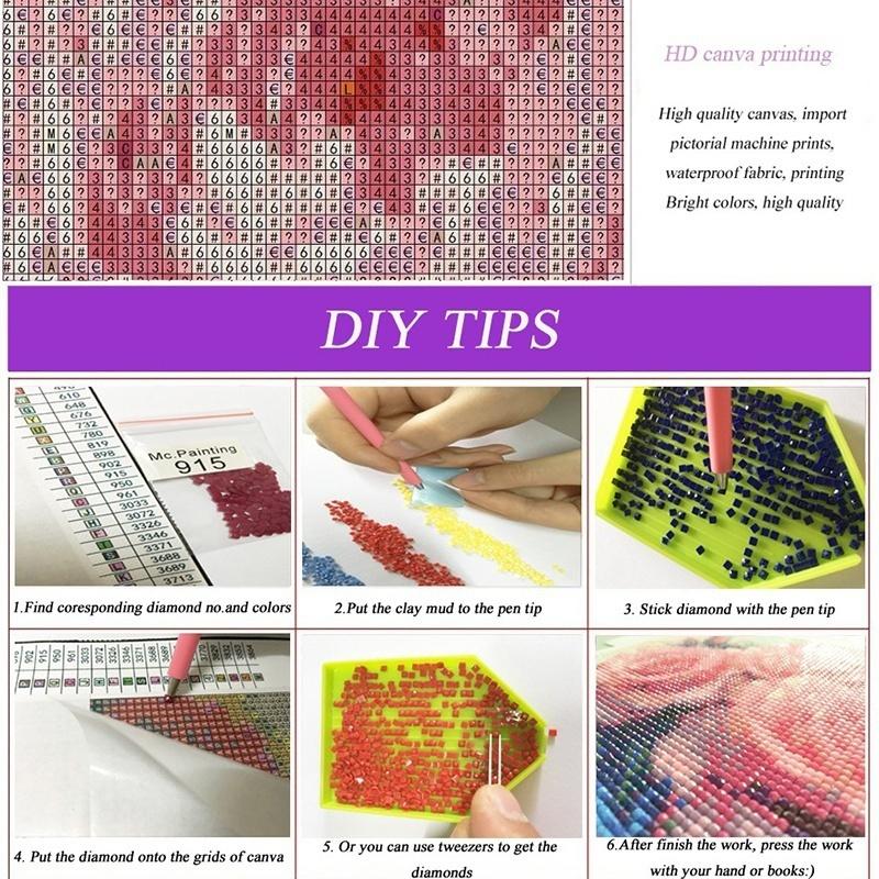 DIY Diamond Mosaic Cartoon Cats Handmade Diamond Painting Cross Stitch Kits